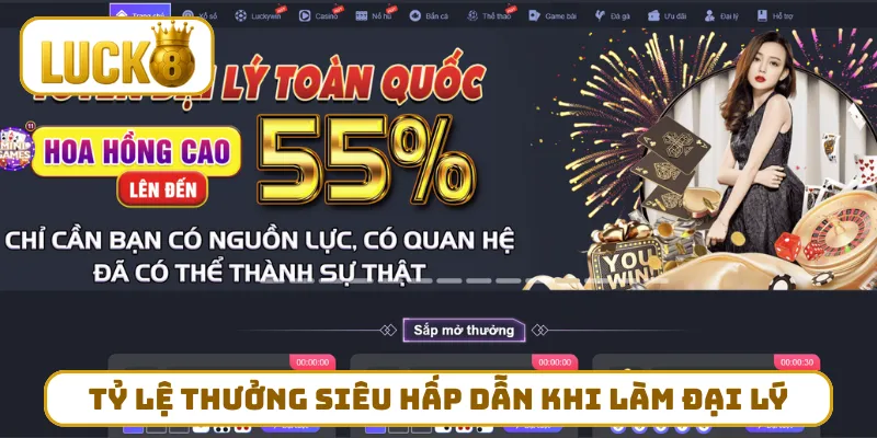 Tỷ lệ thưởng siêu hấp dẫn khi làm đại lý